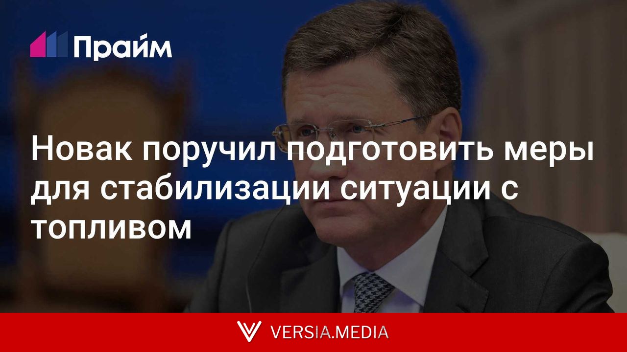 Новак поручил подготовить меры для стабилизации ситуации с топливом
