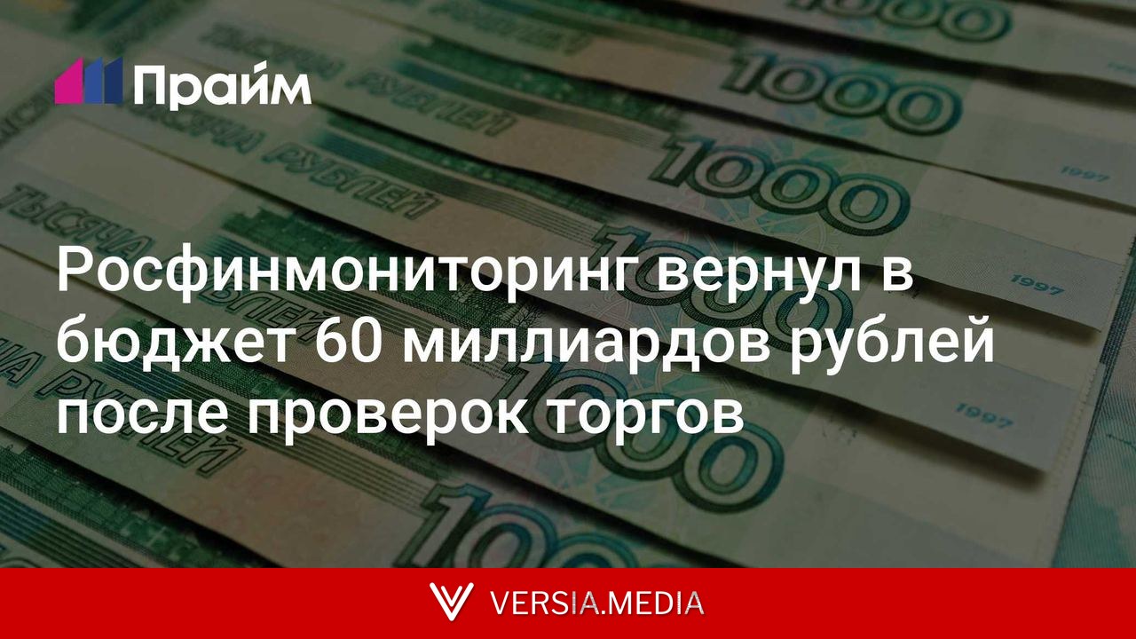 Росфинмониторинг вернул в бюджет 60 миллиардов рублей после проверок торгов