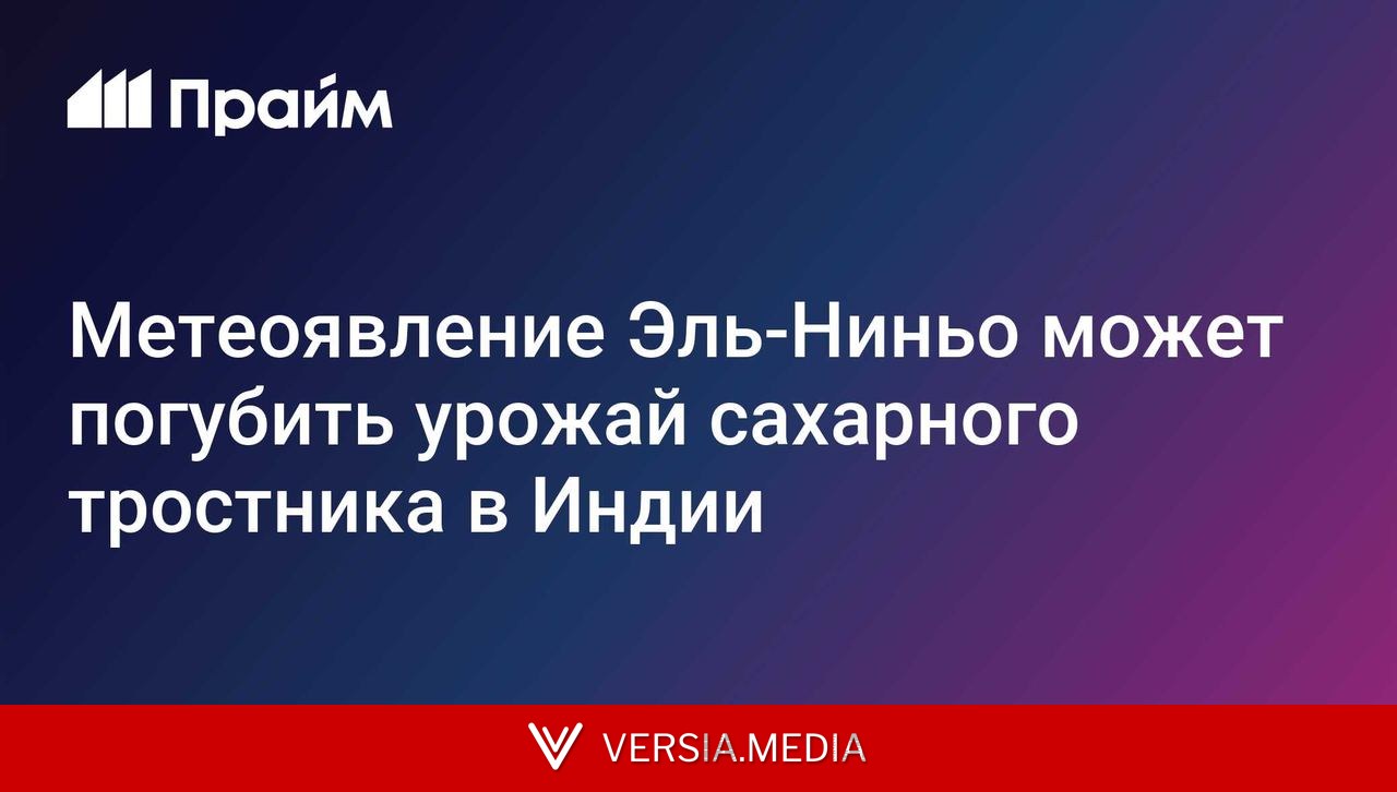 Метеоявление Эль-Ниньо может погубить урожай сахарного тростника в Индии
