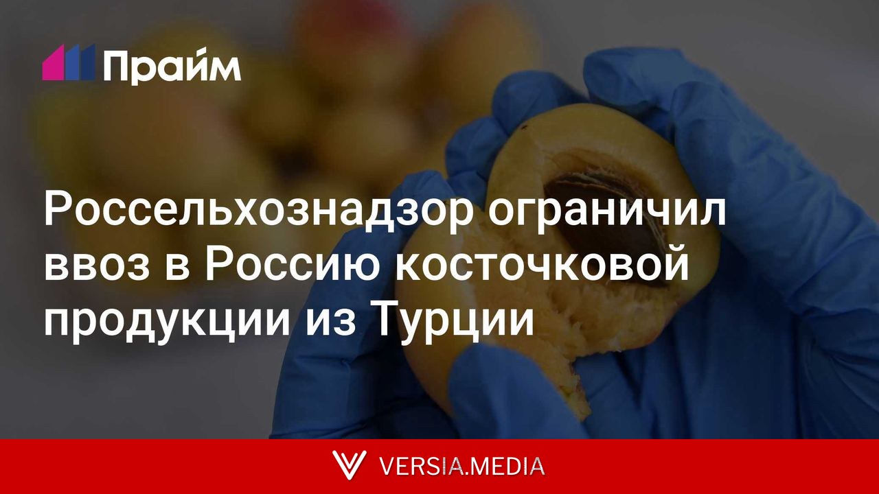 Россельхознадзор ограничил ввоз в Россию косточковой продукции из Турции