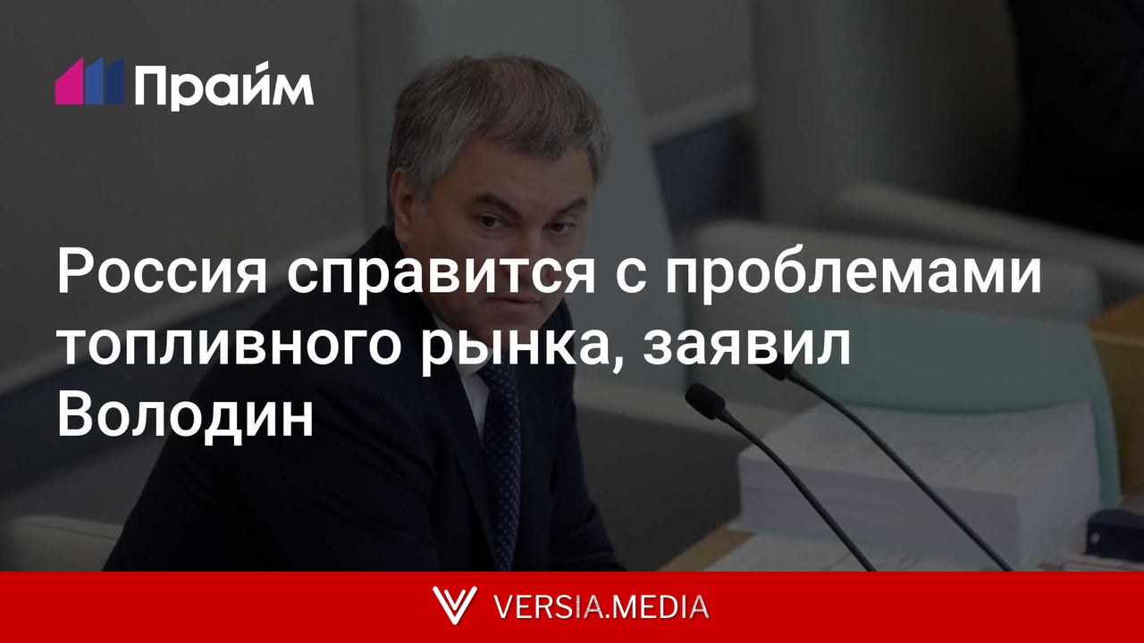 Россия справится с проблемами топливного рынка, заявил Володин