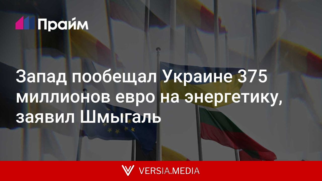 Запад пообещал Украине 375 миллионов евро на энергетику, заявил Шмыгаль