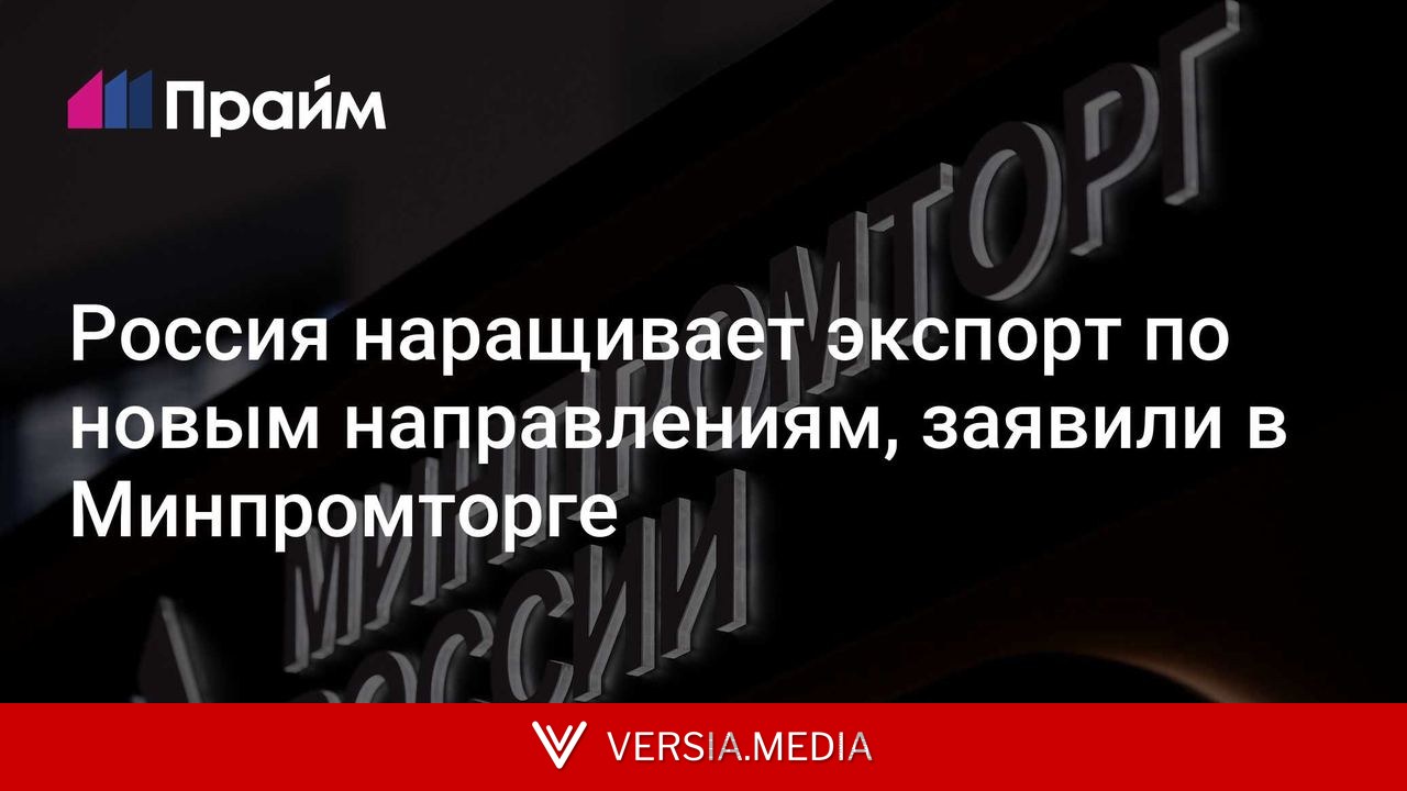 Россия наращивает экспорт по новым направлениям, заявили в Минпромторге
