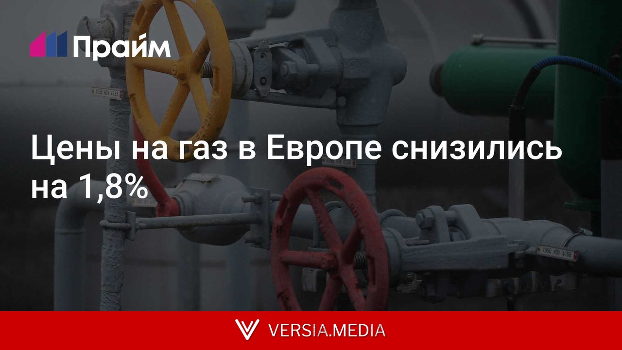 Цены на газ в Европе снизились на 1,8%